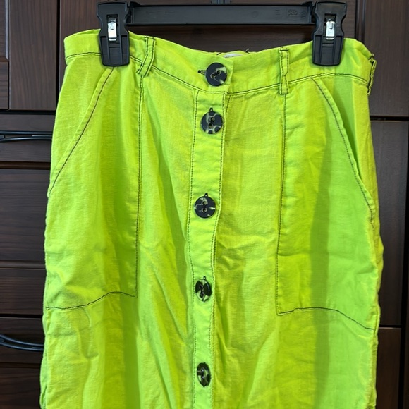 Urban Outfitters Neon Green Midi Skirt Size Small - Picture 2 of 5
